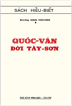 Quốc Văn Đời Tây Sơn - Hoàng Thúc Trâm